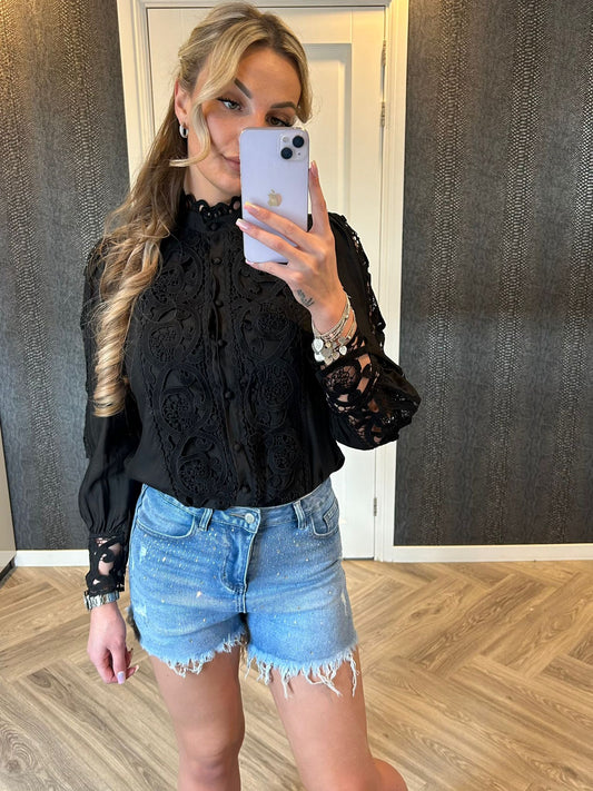 Elsa blouse zwart