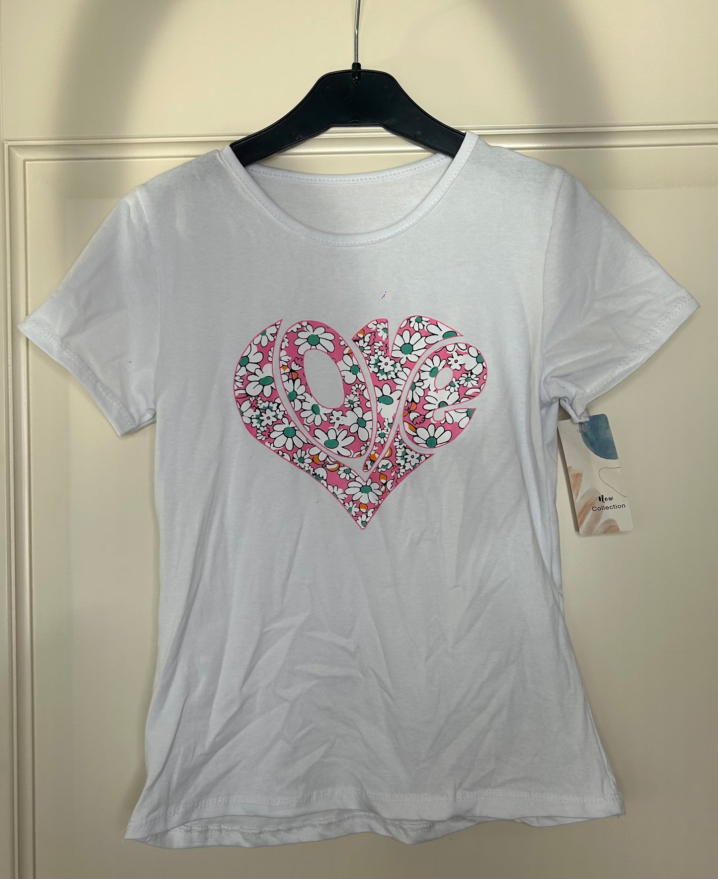 Love flower t-shirt hard roze