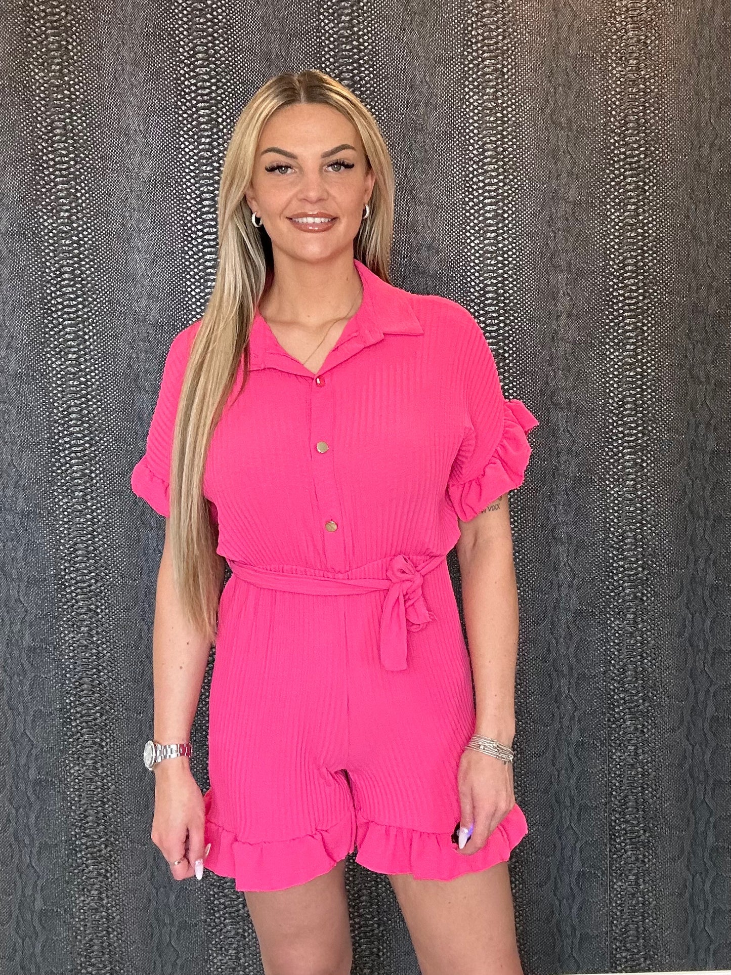 Stretchy jumpsuit roze