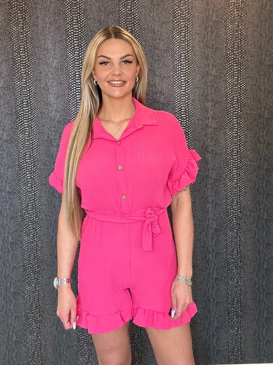 Stretchy jumpsuit roze