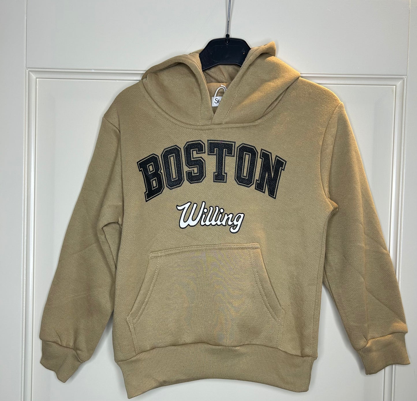 Boston jongens hoodie licht kaki